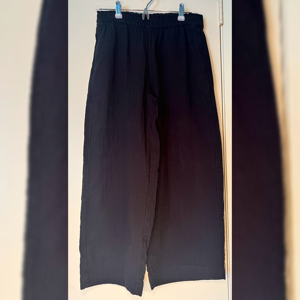 Old Navy Women's Black Relaxed-Fit Wide-Leg Trousers